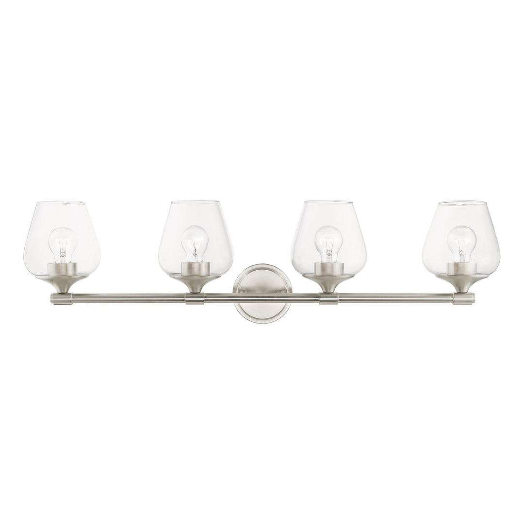 4 Light Brushed Nickel Vanity Sconce by Livex Lighting