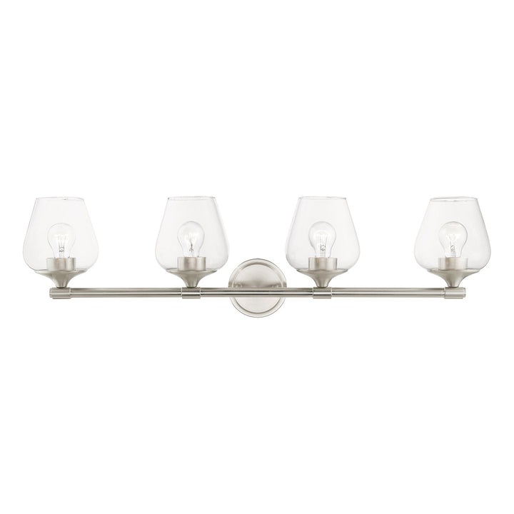 4 Light Brushed Nickel Vanity Sconce by Livex Lighting