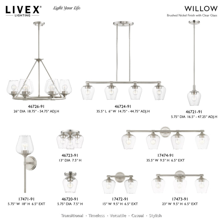 4 Light Brushed Nickel Vanity Sconce