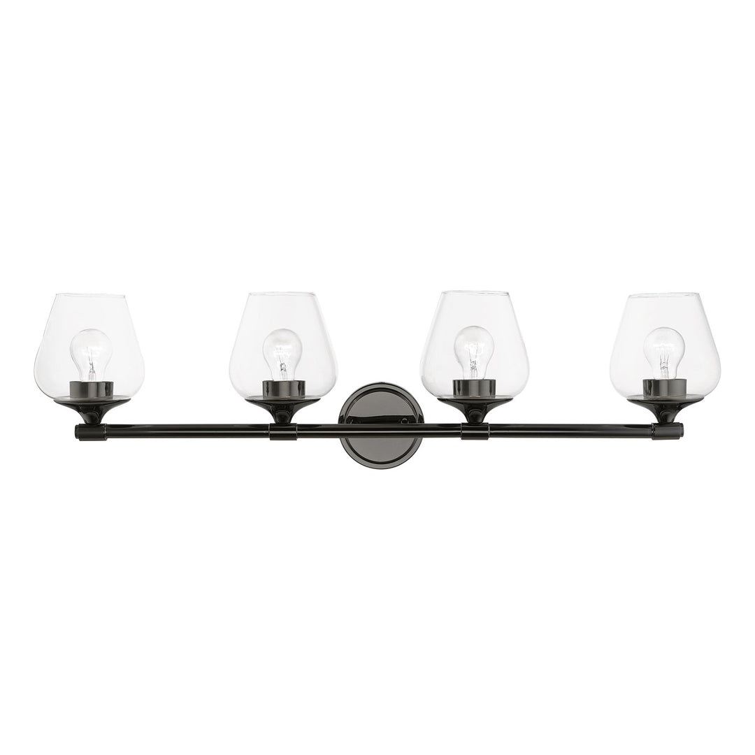 4 Light Black Chrome Vanity Sconce by Livex Lighting