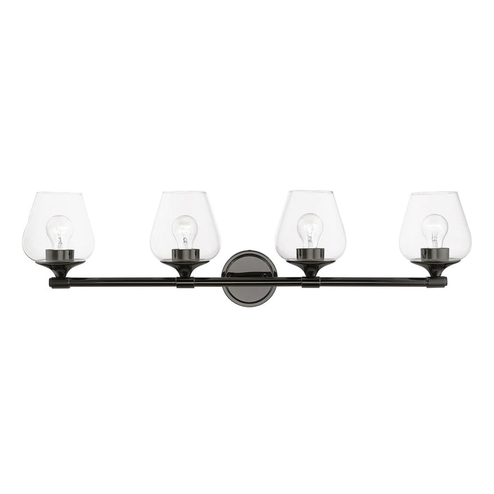 4 Light Black Chrome Vanity Sconce by Livex Lighting