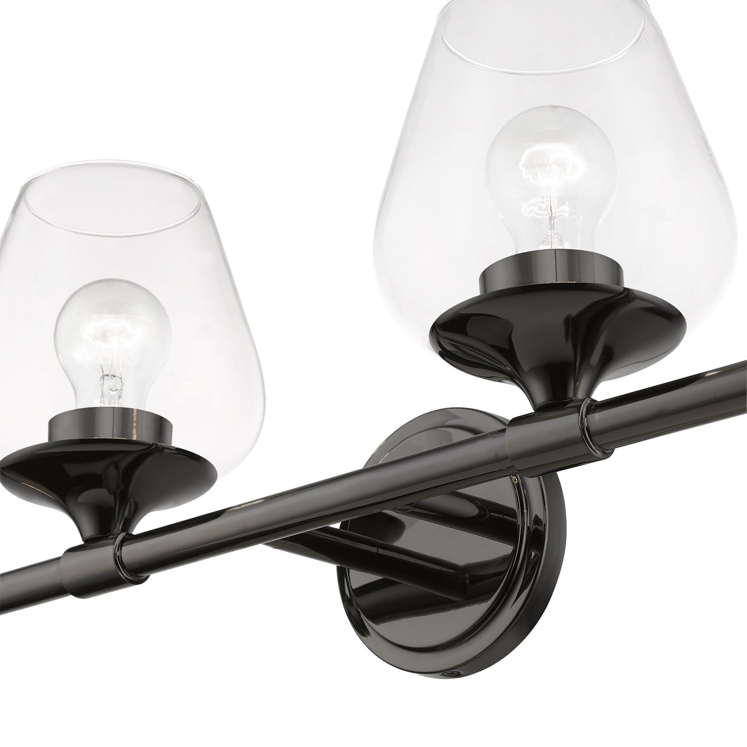 4 Light Black Chrome Vanity Sconce