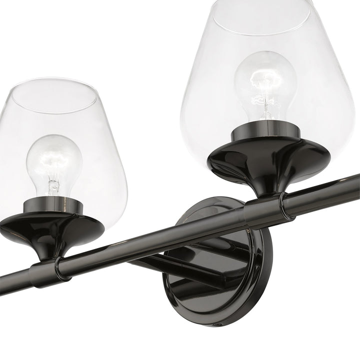 4 Light Black Chrome Vanity Sconce