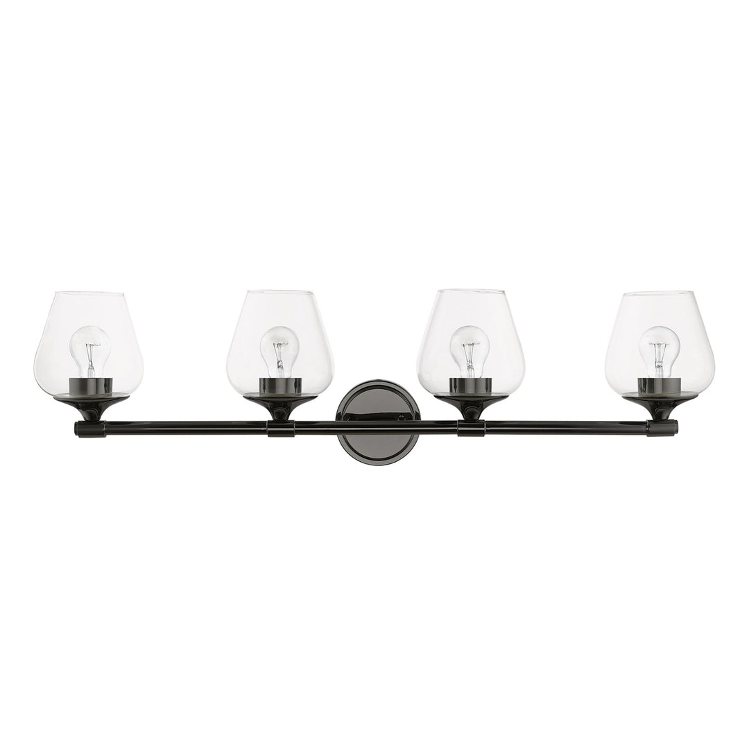 4 Light Black Chrome Vanity Sconce