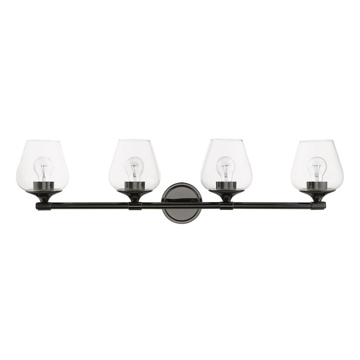 4 Light Black Chrome Vanity Sconce