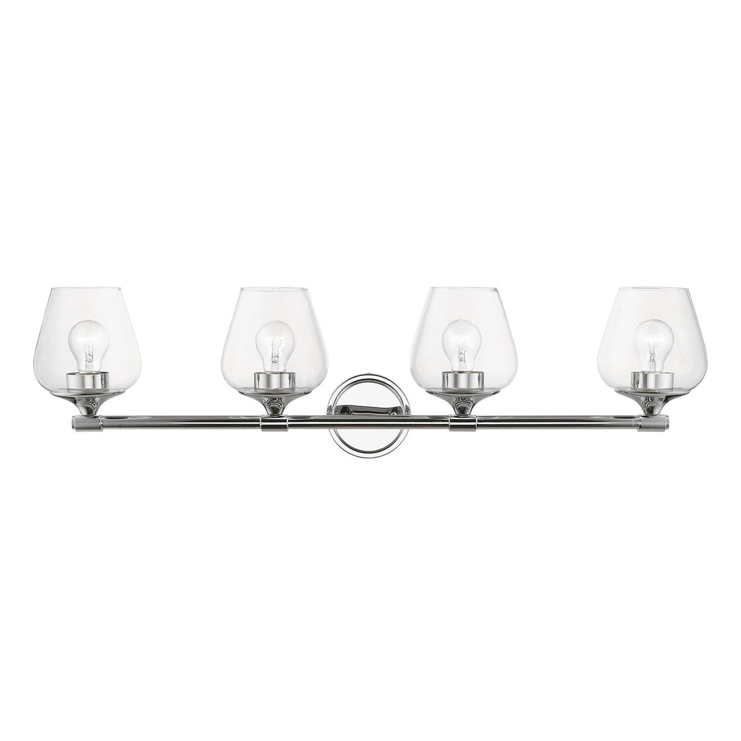 4 Light Polished Chrome Vanity Sconce by Livex Lighting