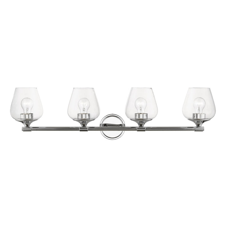 4 Light Polished Chrome Vanity Sconce by Livex Lighting
