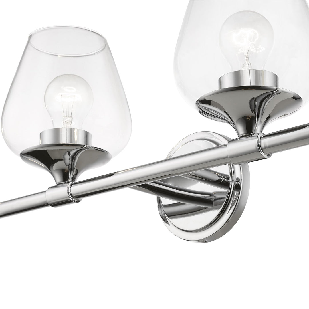 4 Light Polished Chrome Vanity Sconce