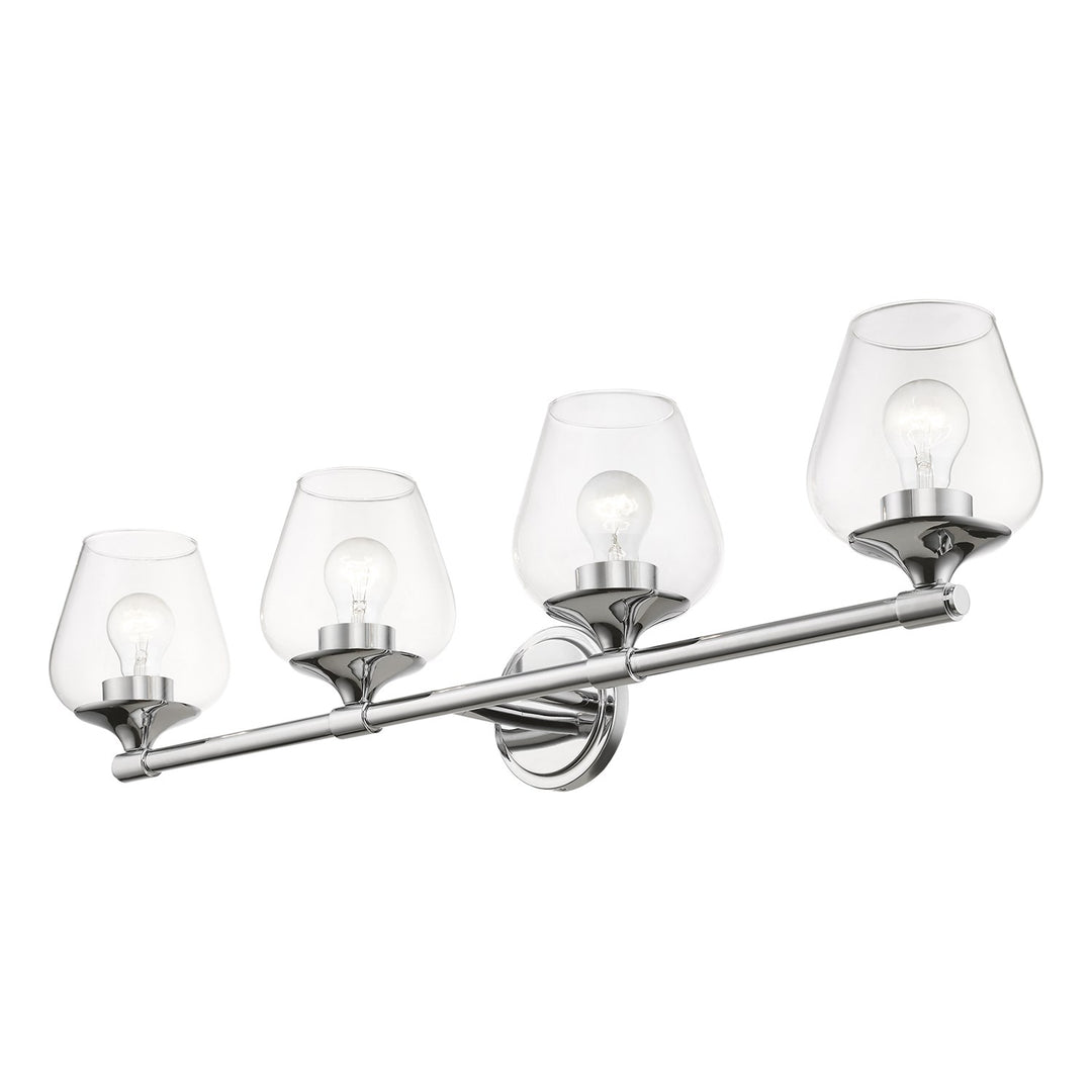 4 Light Polished Chrome Vanity Sconce