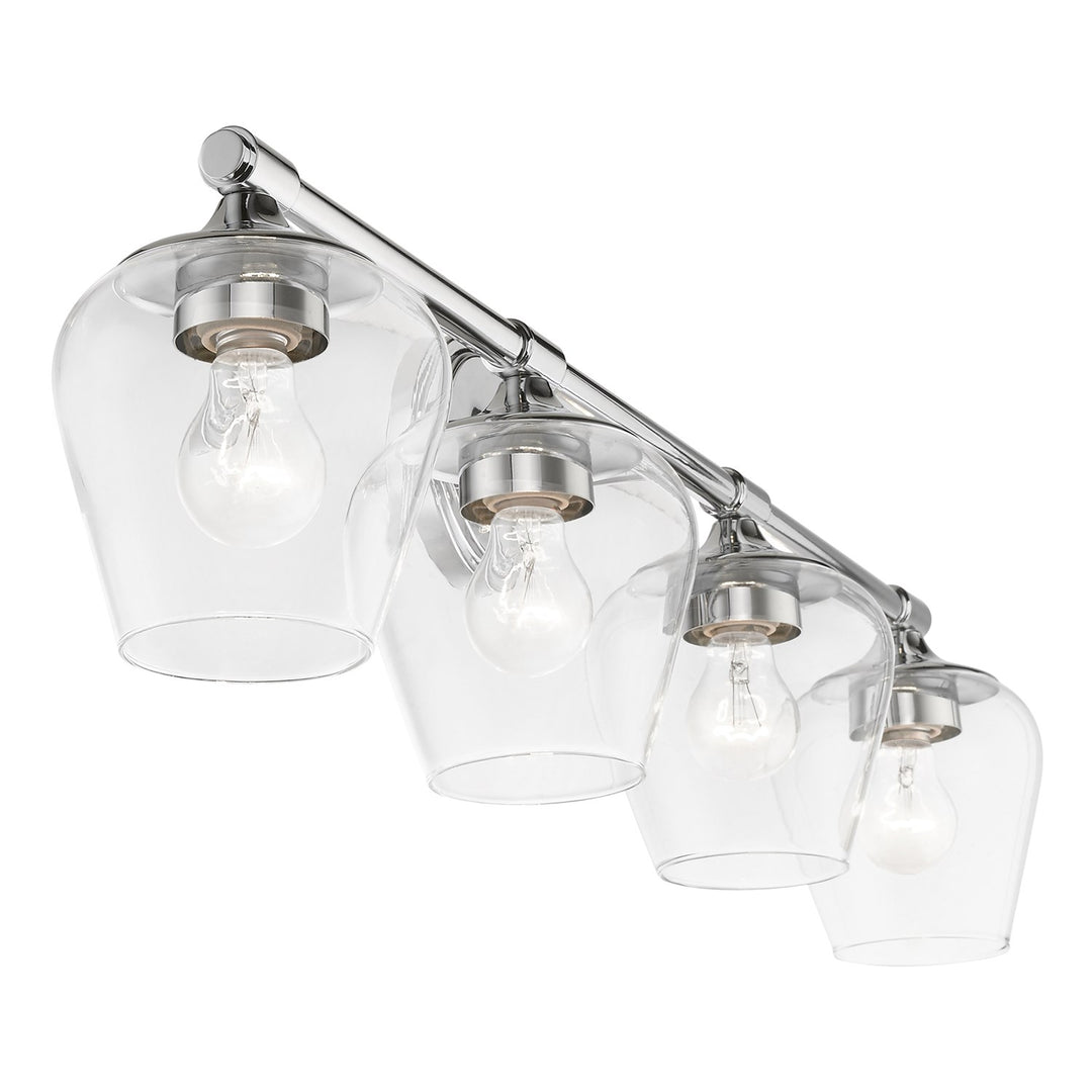 4 Light Polished Chrome Vanity Sconce