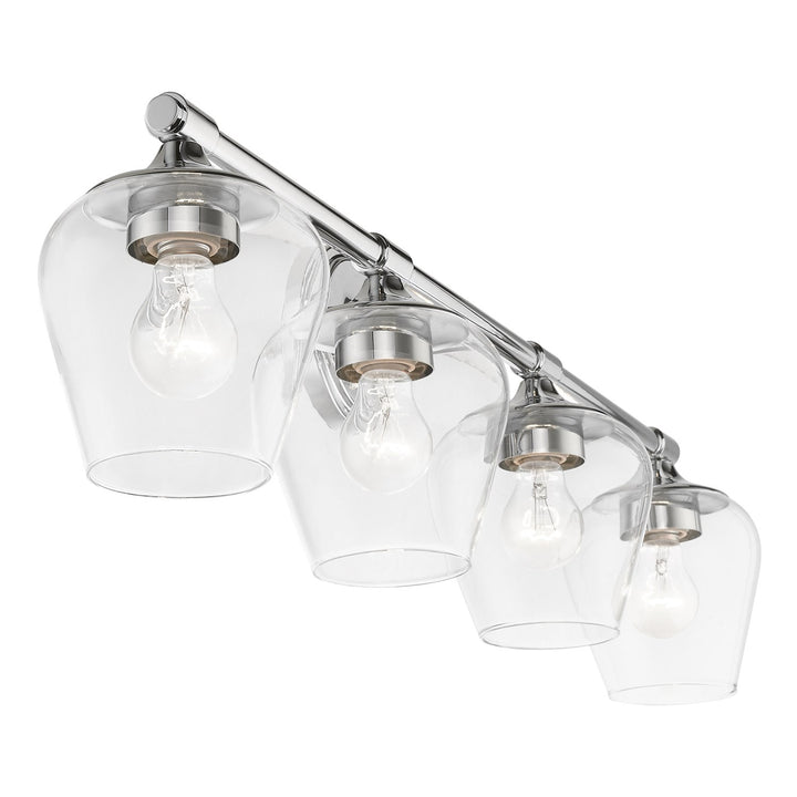 4 Light Polished Chrome Vanity Sconce