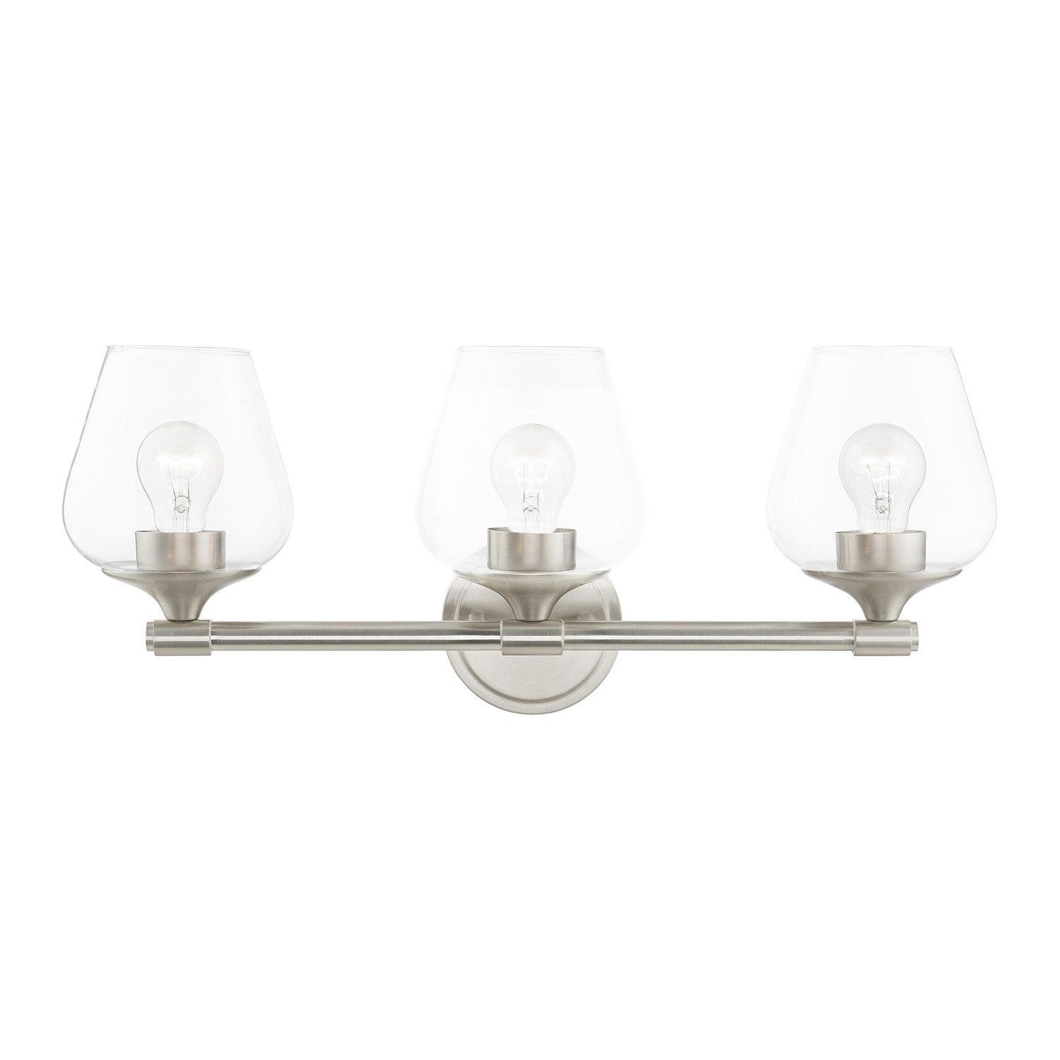 3 Light Brushed Nickel Vanity Sconce by Livex Lighting