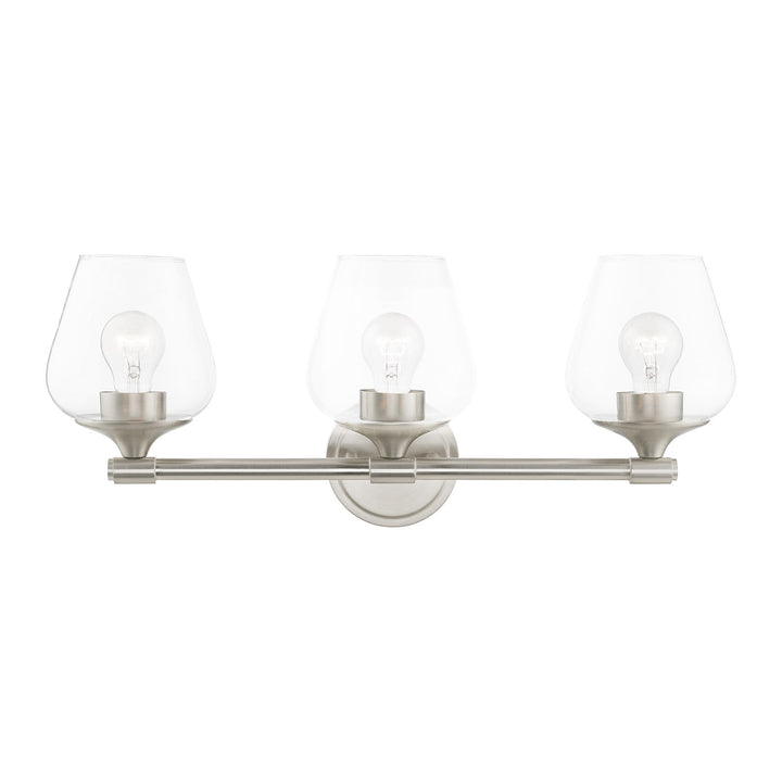 3 Light Brushed Nickel Vanity Sconce by Livex Lighting