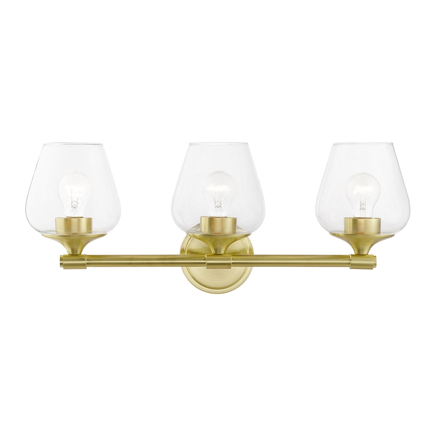3 Light Satin Brass Vanity Sconce by Livex Lighting