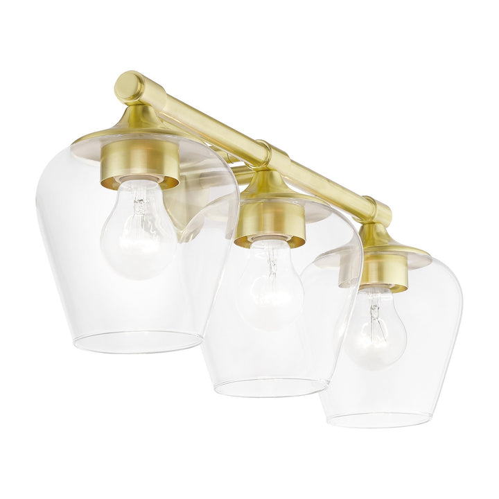 3 Light Satin Brass Vanity Sconce