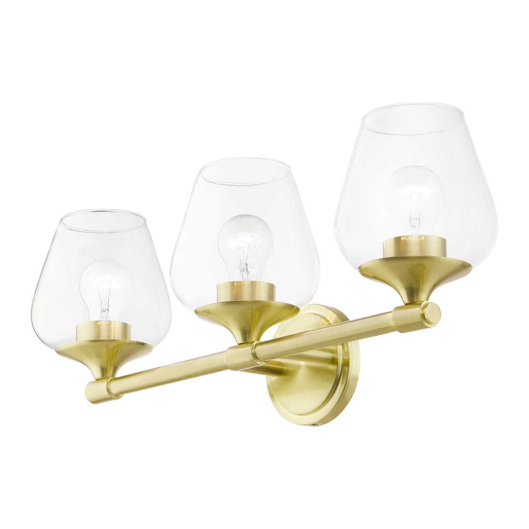3 Light Satin Brass Vanity Sconce