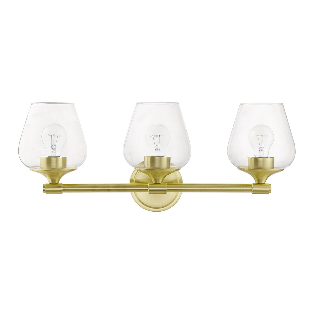 3 Light Satin Brass Vanity Sconce