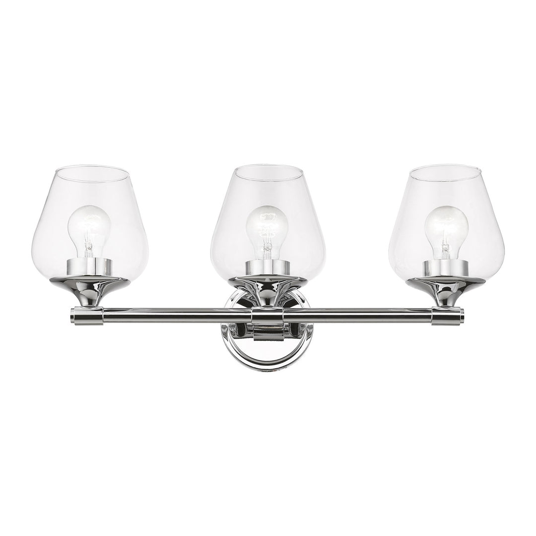 3 Light Polished Chrome Vanity Sconce by Livex Lighting