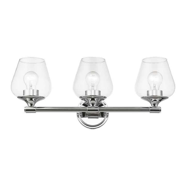 3 Light Polished Chrome Vanity Sconce by Livex Lighting