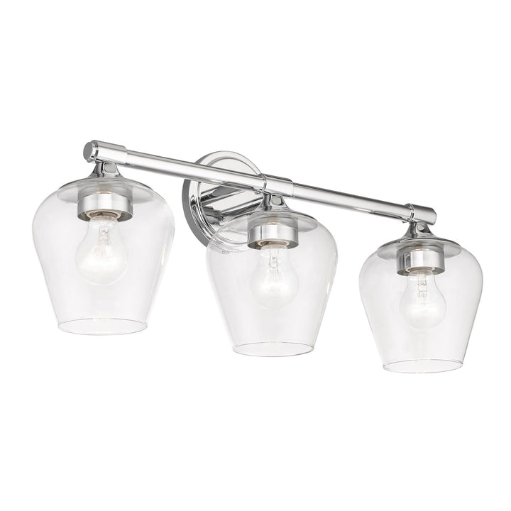3 Light Polished Chrome Vanity Sconce