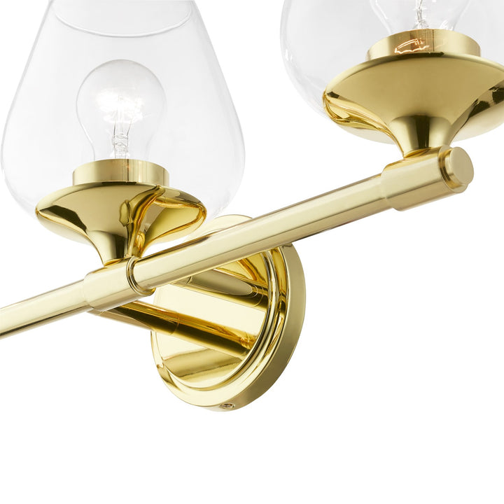 3 Light Polished Brass Vanity Sconce