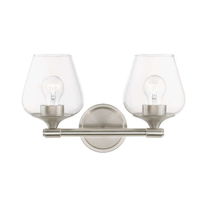 2 Light Brushed Nickel Vanity Sconce by Livex Lighting