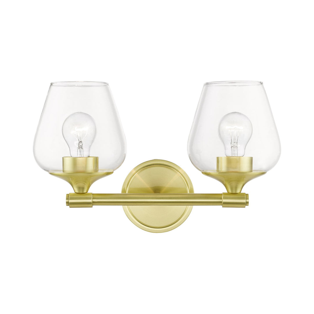 2 Light Satin Brass Vanity Sconce by Livex Lighting