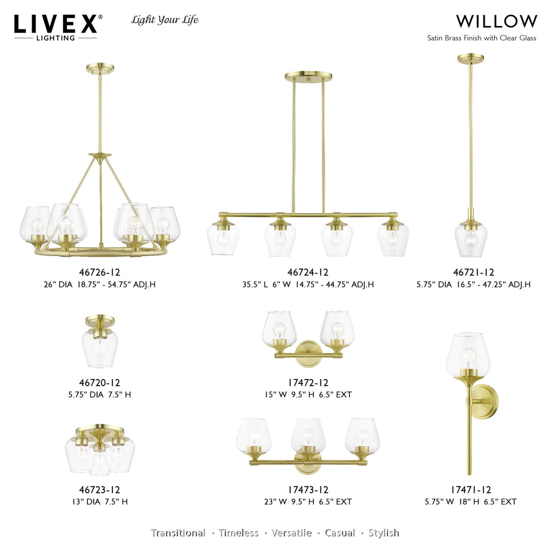 2 Light Satin Brass Vanity Sconce