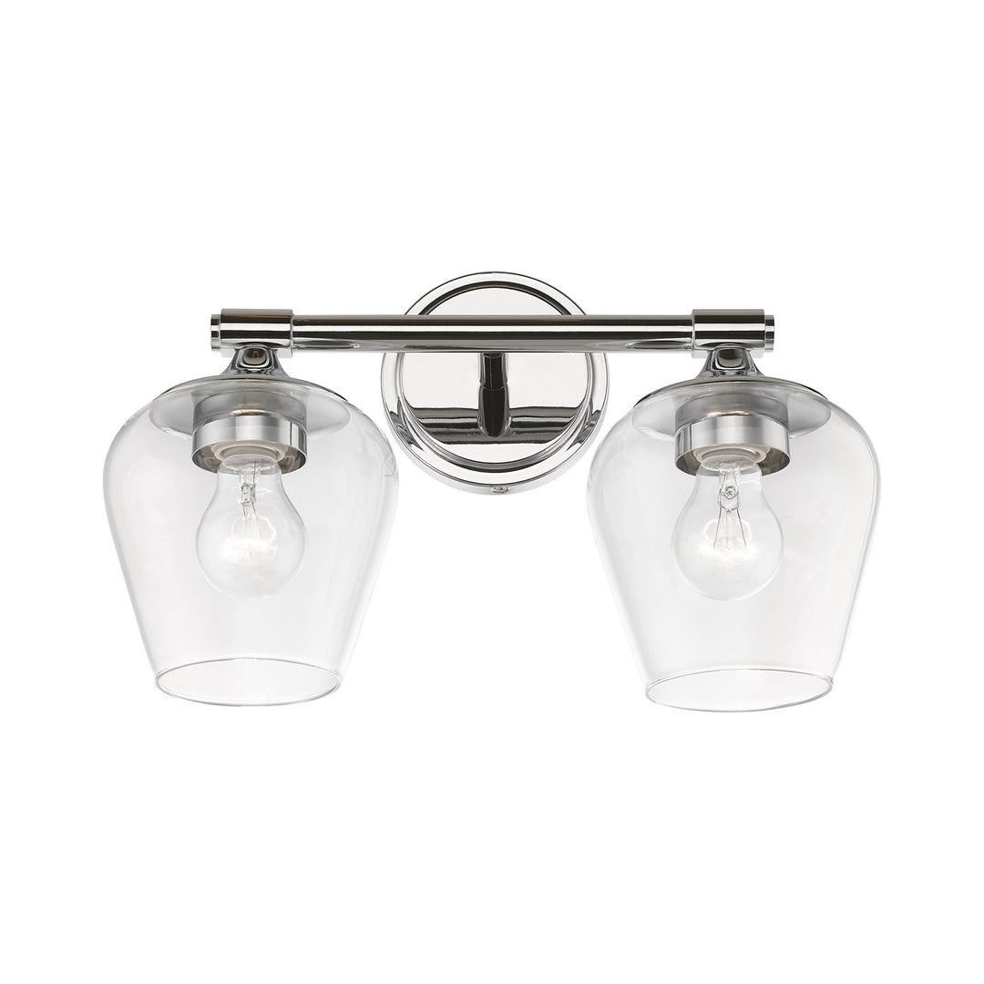 2 Light Polished Chrome Vanity Sconce