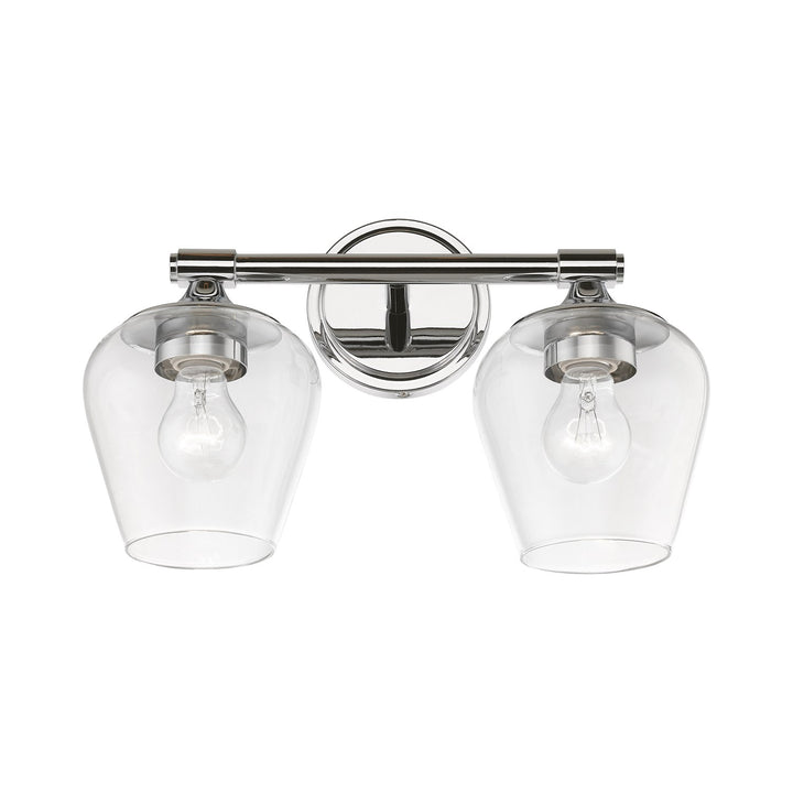 2 Light Polished Chrome Vanity Sconce