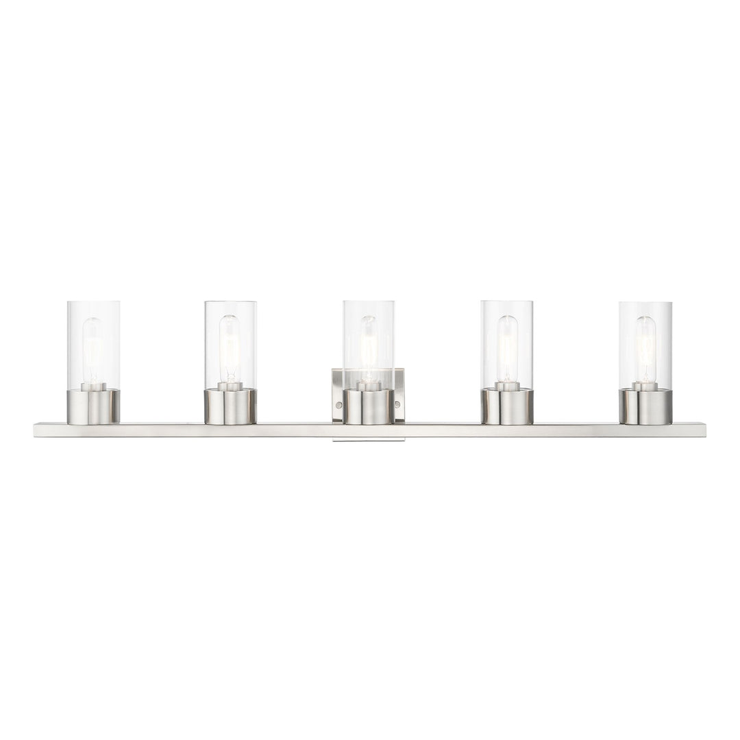 5 Light Brushed Nickel Vanity Sconce by Livex Lighting