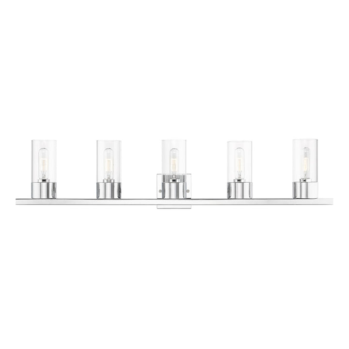 5 Light Polished Chrome Vanity Sconce by Livex Lighting