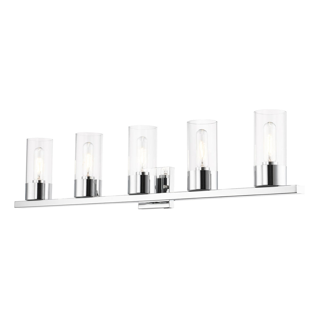 5 Light Polished Chrome Vanity Sconce