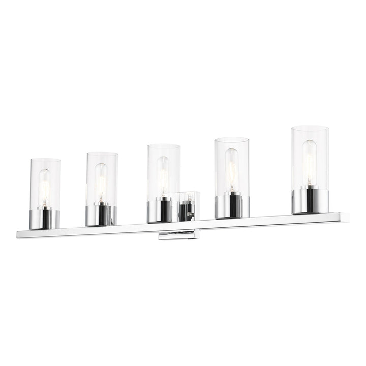 5 Light Polished Chrome Vanity Sconce