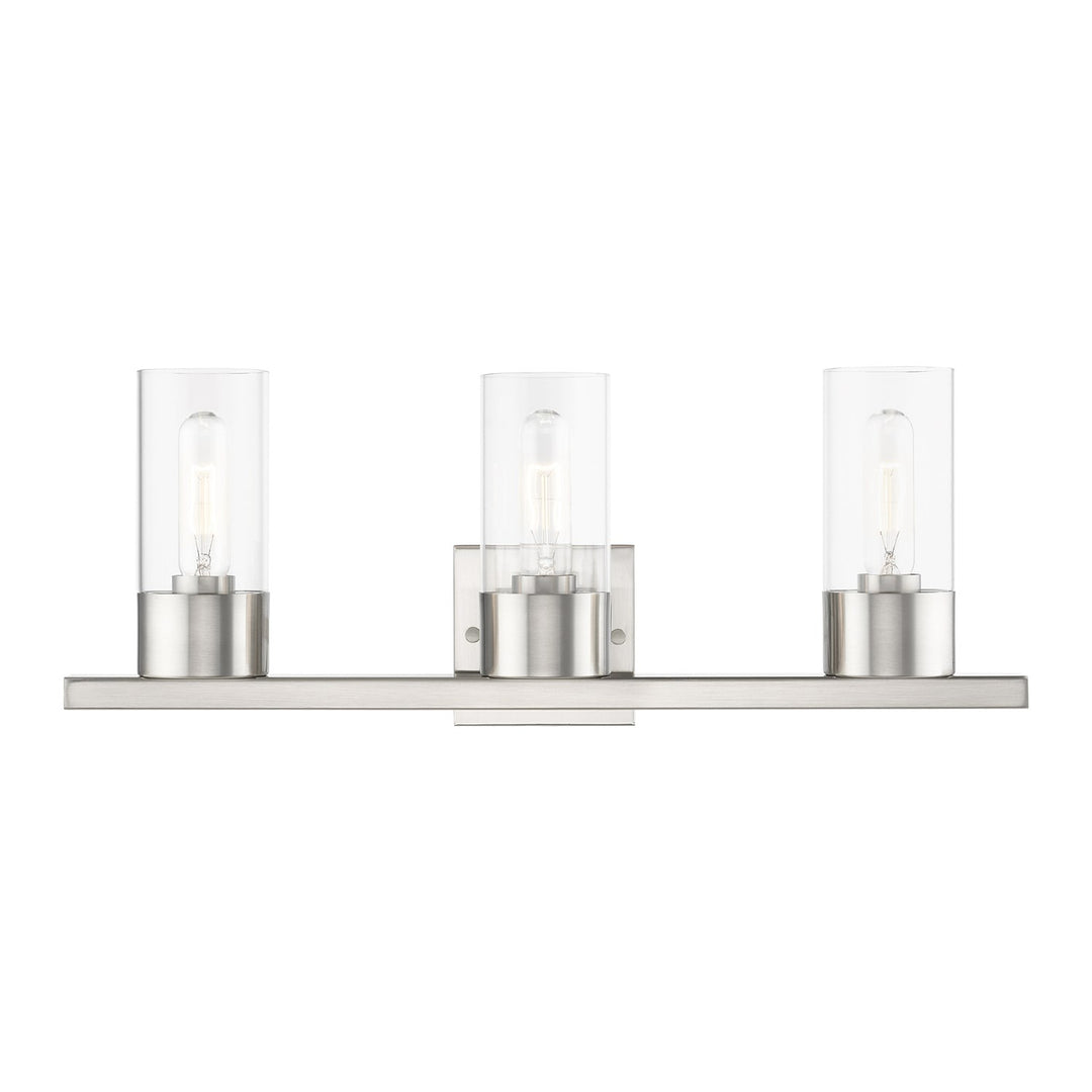 3 Light Brushed Nickel Vanity Sconce by Livex Lighting