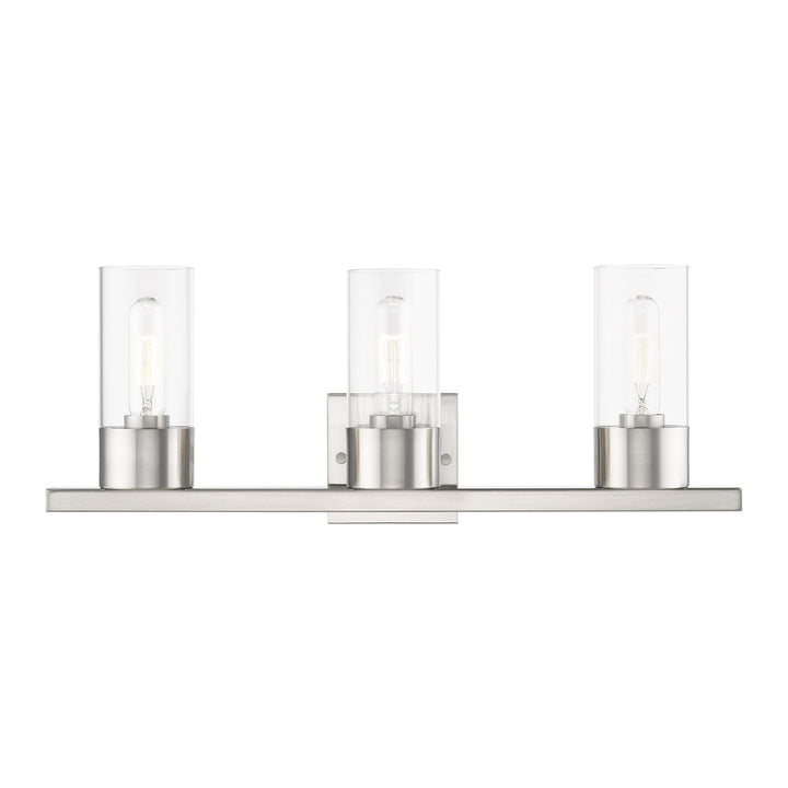 3 Light Brushed Nickel Vanity Sconce by Livex Lighting