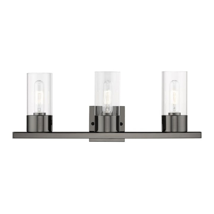 3 Light Black Chrome Vanity Sconce by Livex Lighting