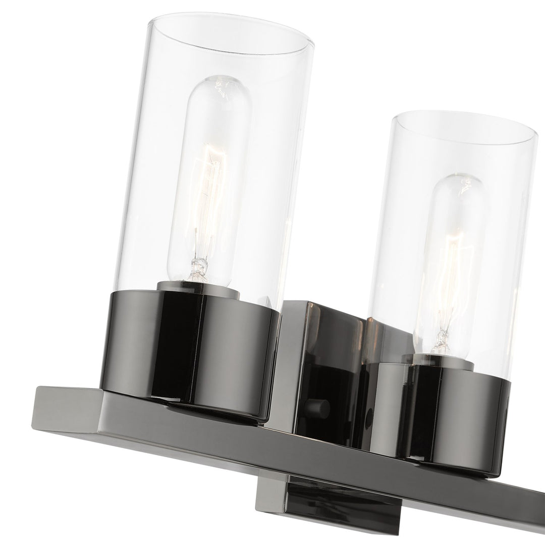 3 Light Black Chrome Vanity Sconce