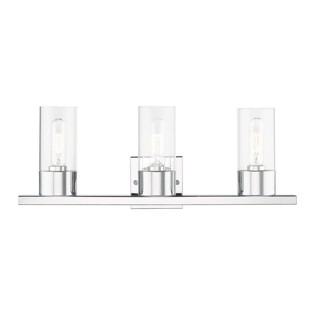 3 Light Polished Chrome Vanity Sconce by Livex Lighting
