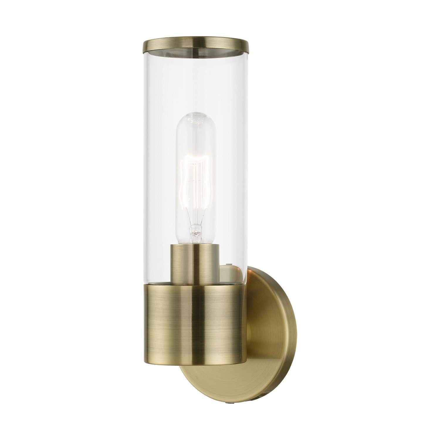 1 Light Antique Brass Ada Single Sconce by Livex Lighting