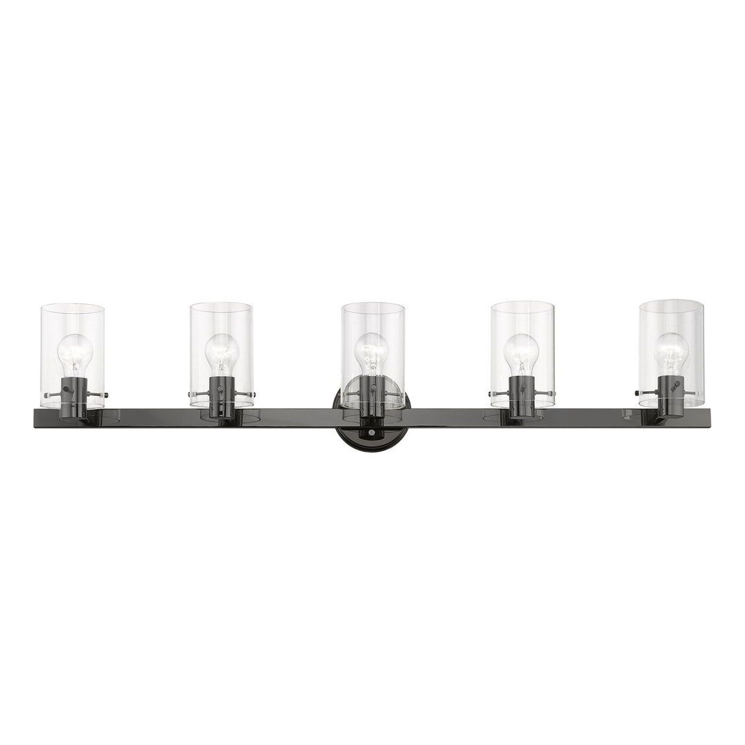 5 Light Black Chrome Vanity Sconce by Livex Lighting