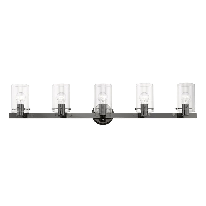 5 Light Black Chrome Vanity Sconce by Livex Lighting