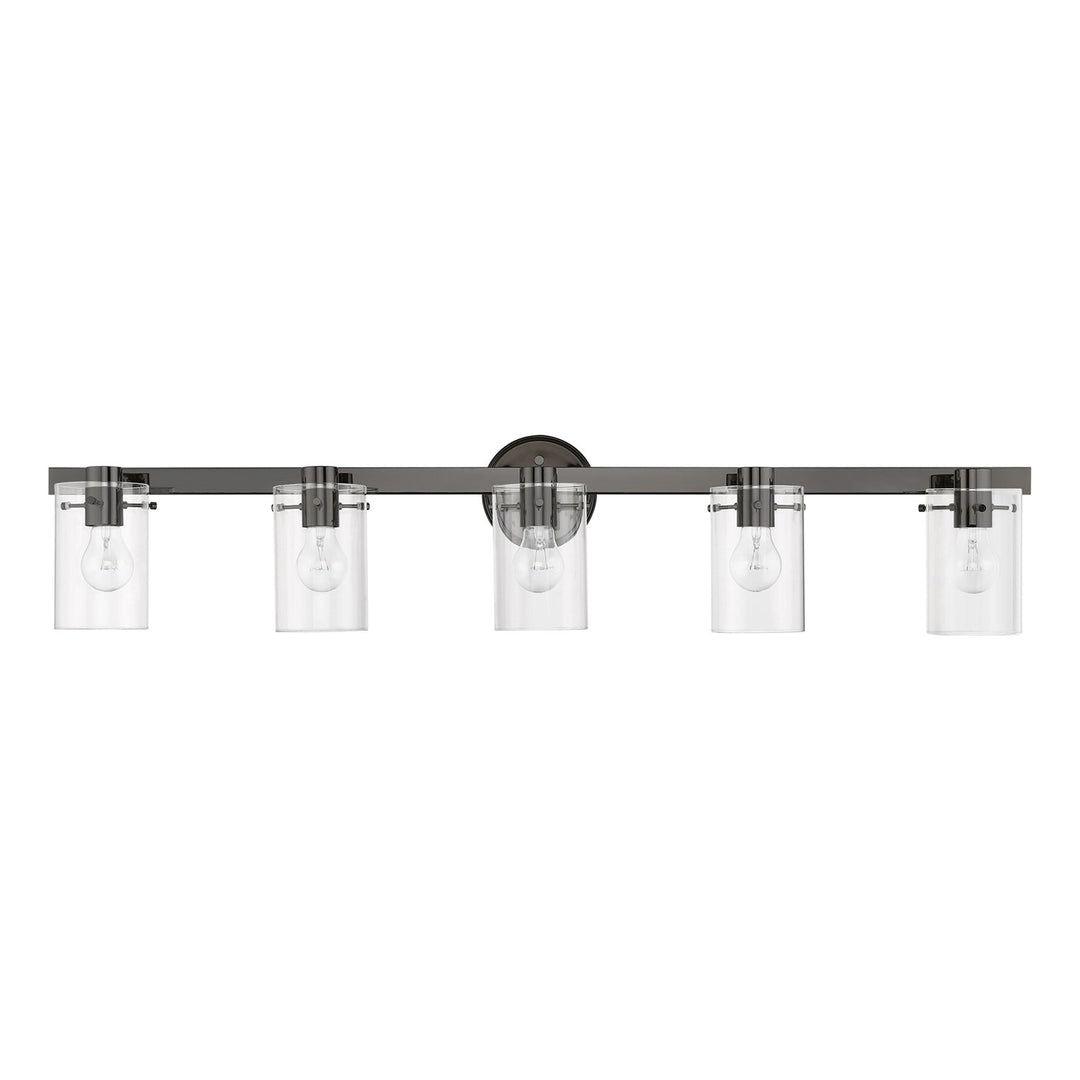 5 Light Black Chrome Vanity Sconce