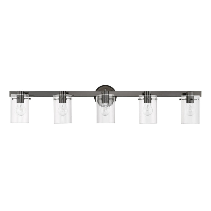 5 Light Black Chrome Vanity Sconce