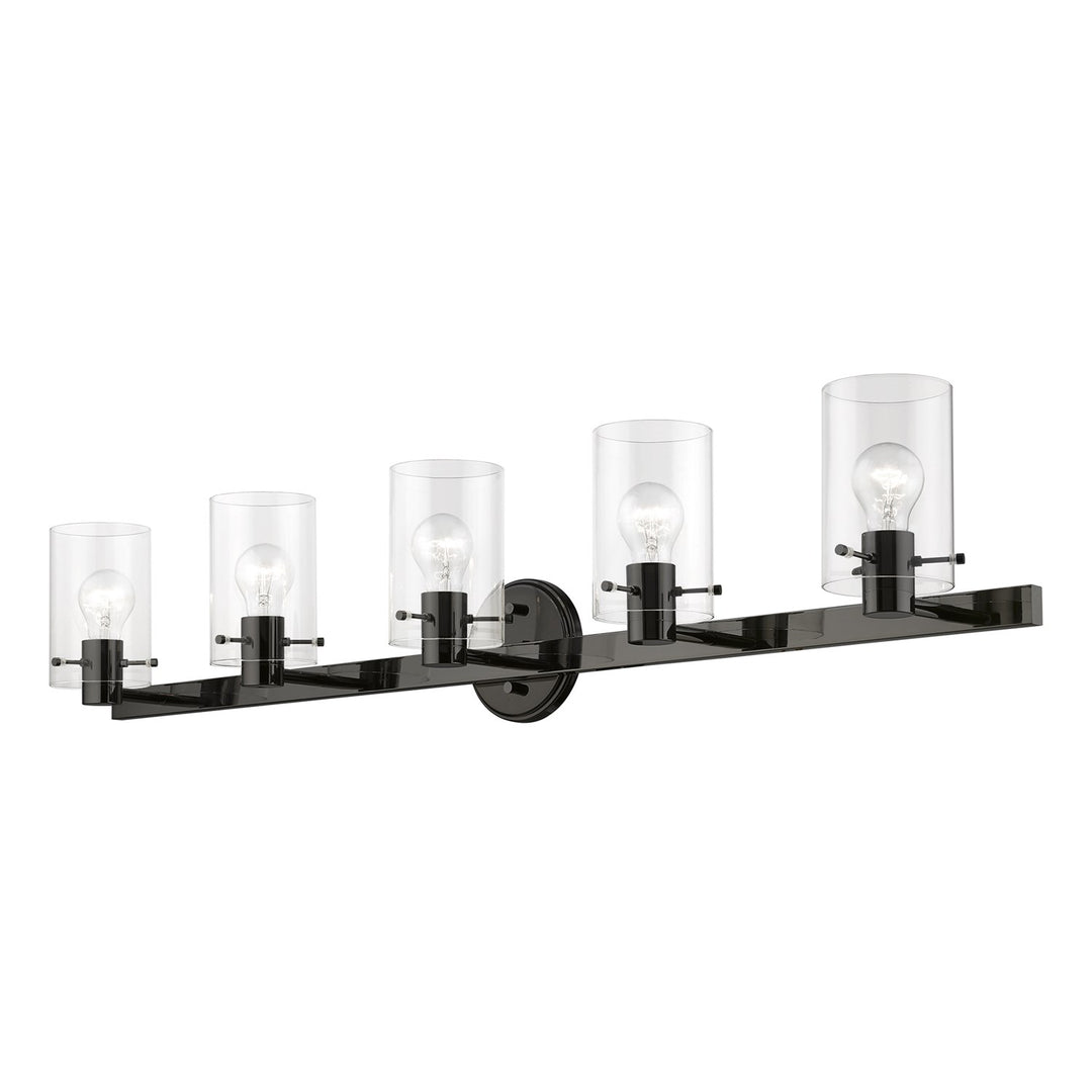 5 Light Black Chrome Vanity Sconce