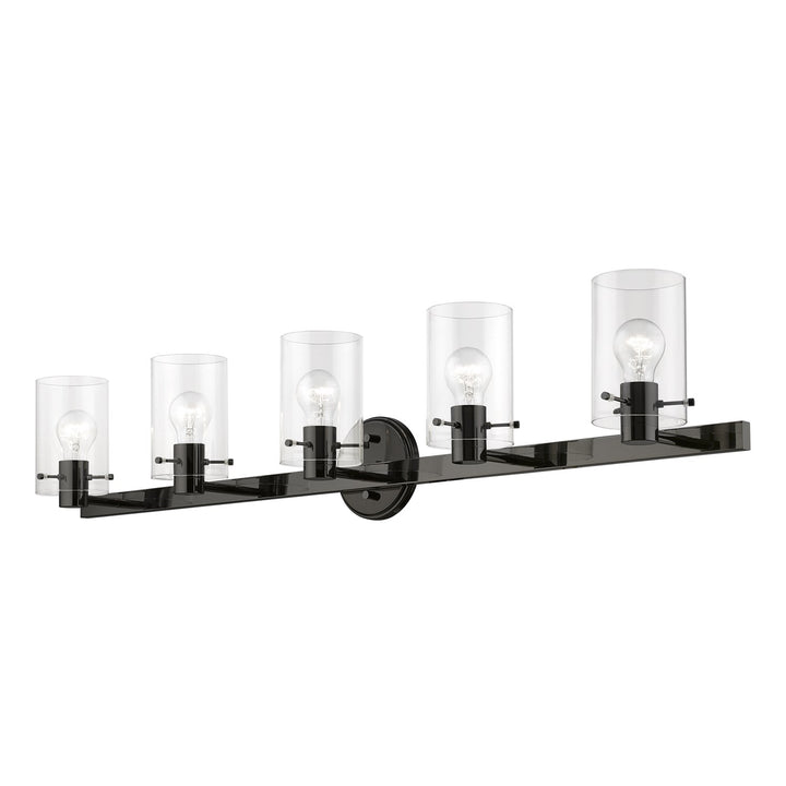 5 Light Black Chrome Vanity Sconce