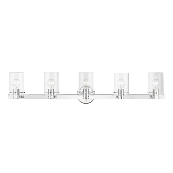 5 Light Polished Chrome Vanity Sconce by Livex Lighting