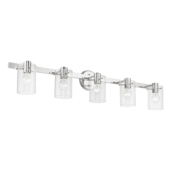5 Light Polished Chrome Vanity Sconce