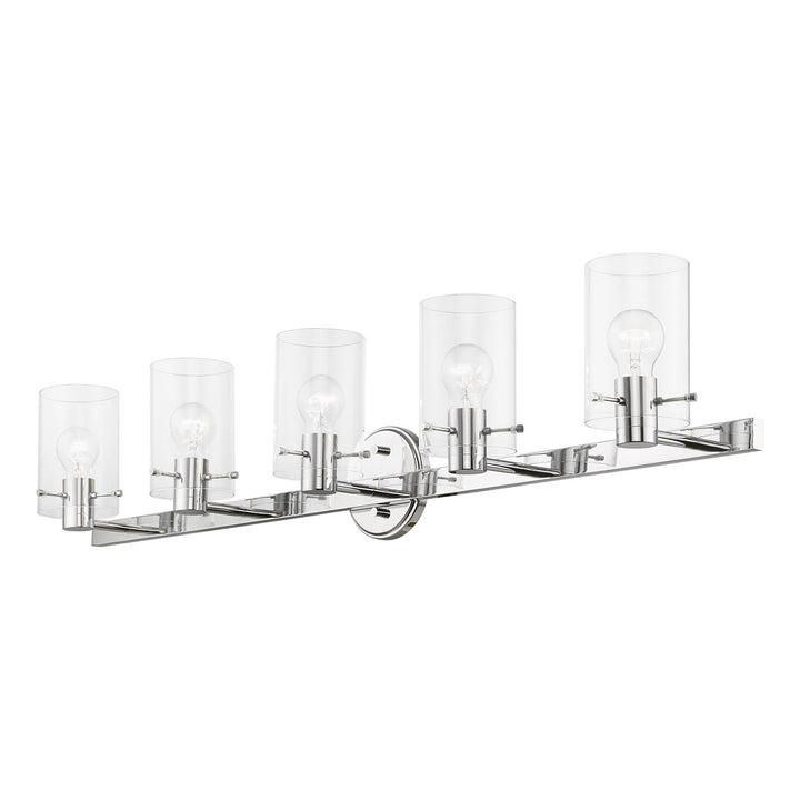 5 Light Polished Chrome Vanity Sconce