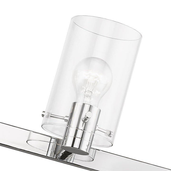 5 Light Polished Chrome Vanity Sconce